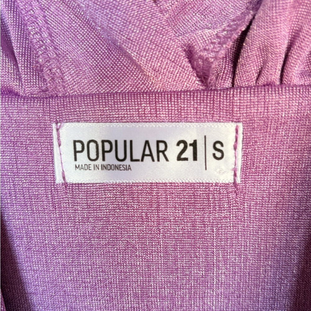 Chic Purple Women's Crop Top - Picture 4 of 4